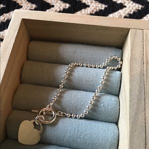Sterling silver heart bracelet. 925 Italy